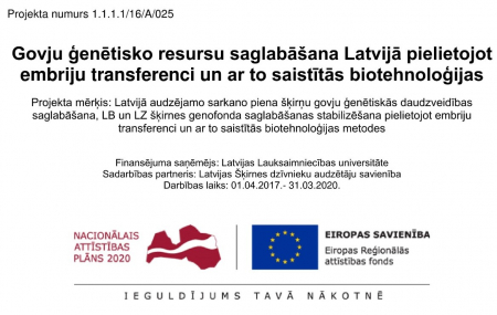 BioReproLV - Govju ģenētisko resursu saglabāšana Latvijā