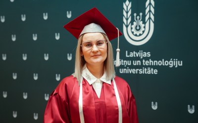 Absolvente Olga Morozova uzkrāj vērtīgu profesionālo pieredzi un ar konkrētu mērķi turpina studijas pēc 10 gadu pārtraukuma