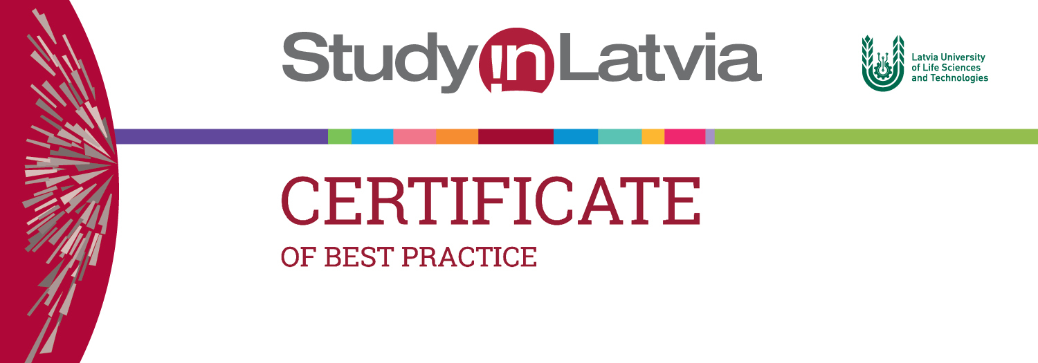 LBTU Recieves Best Practise Certificate from StudyInLatvia!