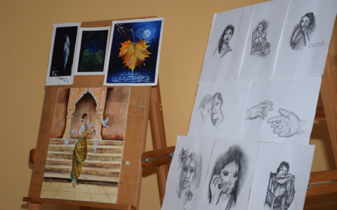 LF studentes Shreya Jagtap gleznu izstādes "Her Art" atklāšana