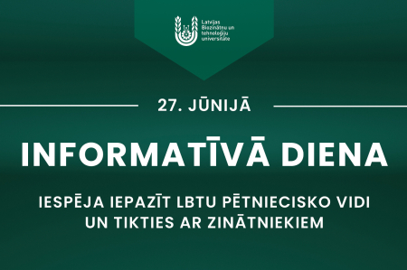 LBTU notiks informatīvā diena zinātnieku kongresa "Zinātne Latvijai" laikā