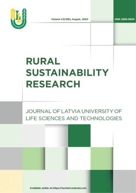 Publicēts jaunais LLU zinātniskā žurnāla "Rural Sustainability Research" izdevums